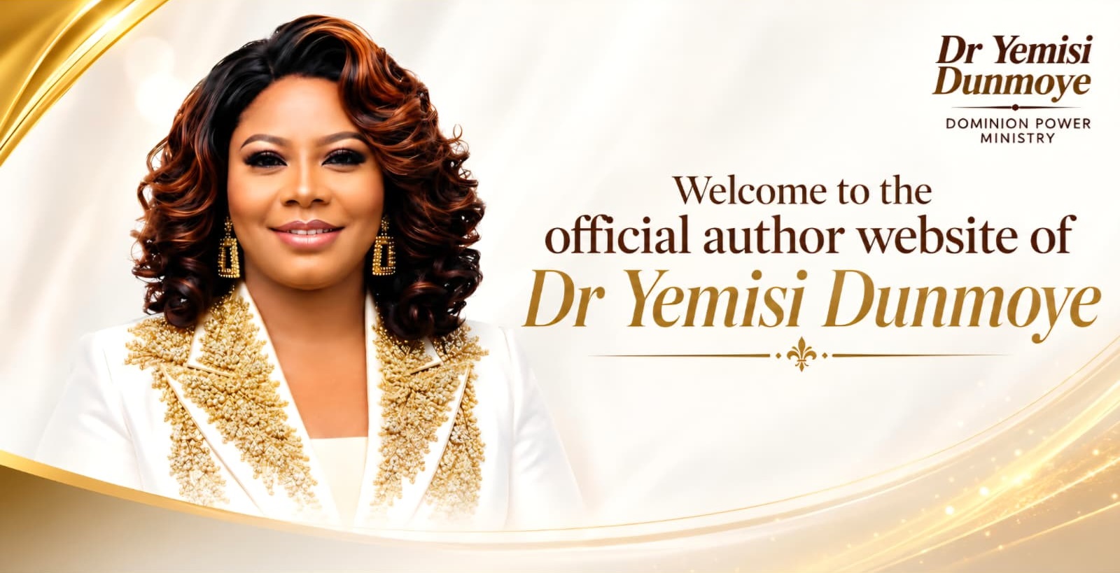 Official author's website banner for Pastor Dr. Yemisi Dunmoye